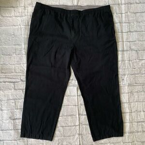 Haband Active Joe men XL pull on chino pants w/elastic drawstring waist black